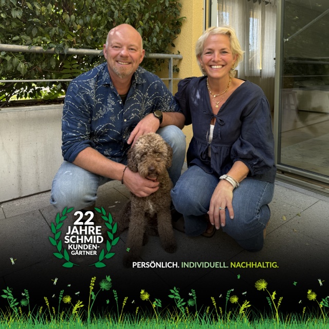 Dürfen wir uns vorstellen? Das Team hinter Schmid Kundengärtner! - Hinter jedem gepflegten Garten in Möhlin und dem Fricktal steckt eine Geschichte. Unsere begann im Jahr 2004, als Roger und Sara Schmid den Grundstein für unser Familienunternehmen legten.
