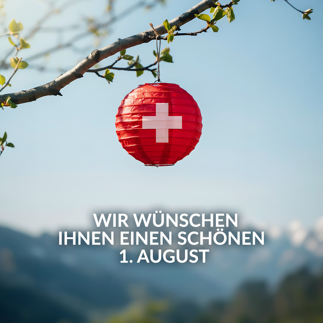 Happy 1. August! Wir wünschen einen schönen Nationalfeiertag! - Heute feiern wir unsere Schweiz! Ob beim gemütlichen Brunchen auf der eigenen Terrasse, beim Grillieren im Garten mit Freunden und Familie oder beim Geniessen des Feierabends im Grünen – die eigene Oase ist heute der beste Ort zum Feiern.